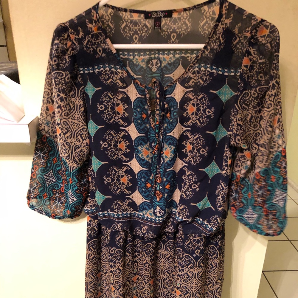 BeBop Dress in Silky Material and vibrant colors